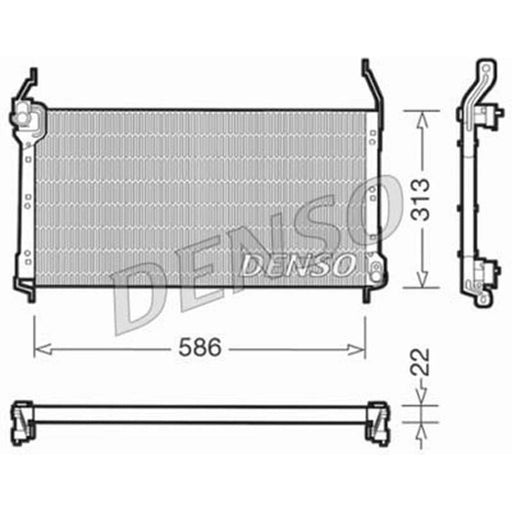 Denso Air Conditioning Condenser fits Fiat Brava 1995-2001 1.4 1.6 1.8