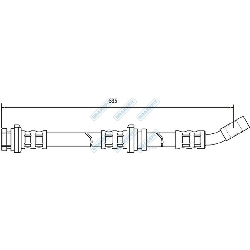 Apec Brake Hydraulic Hose Line Front fits Nissan Largo 1991-2001 1.6 2.0 2.3