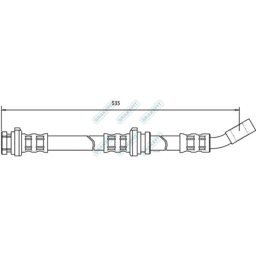 Apec Brake Hydraulic Hose Line Front BHO4095