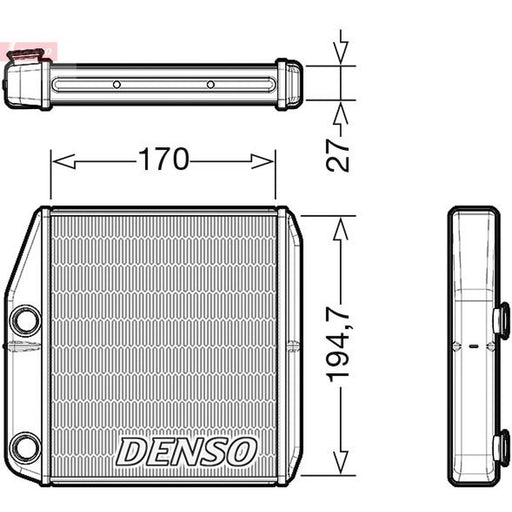 Denso Heater Matrix Core Heat Exchanger fits Fiat 500L 2012-2018 0.9 1.3 1.4 1.6
