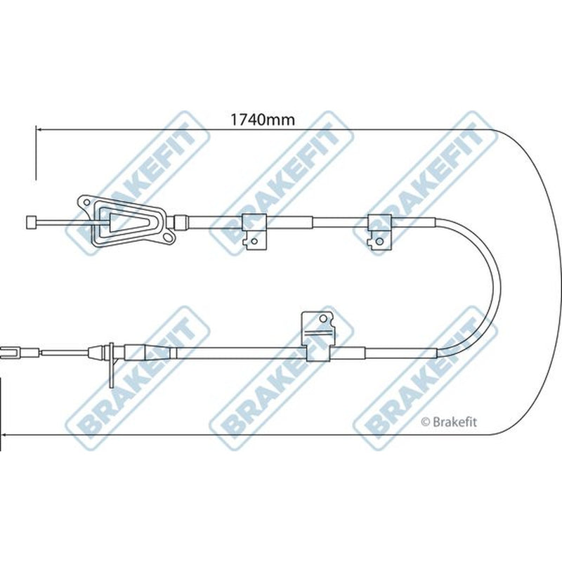 Apec Handbrake Cable Right Rear fits Nissan X-Trail I 2001-2013 2.0 2.2 2.5