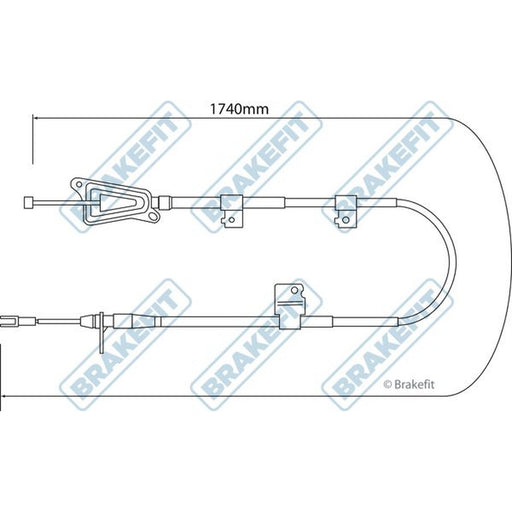 Apec Handbrake Cable Right Rear fits Nissan X-Trail I 2001-2013 2.0 2.2 2.5