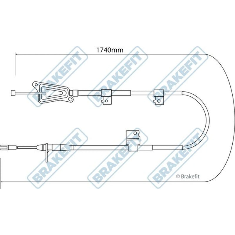 Apec Handbrake Cable Right Rear BBC3320