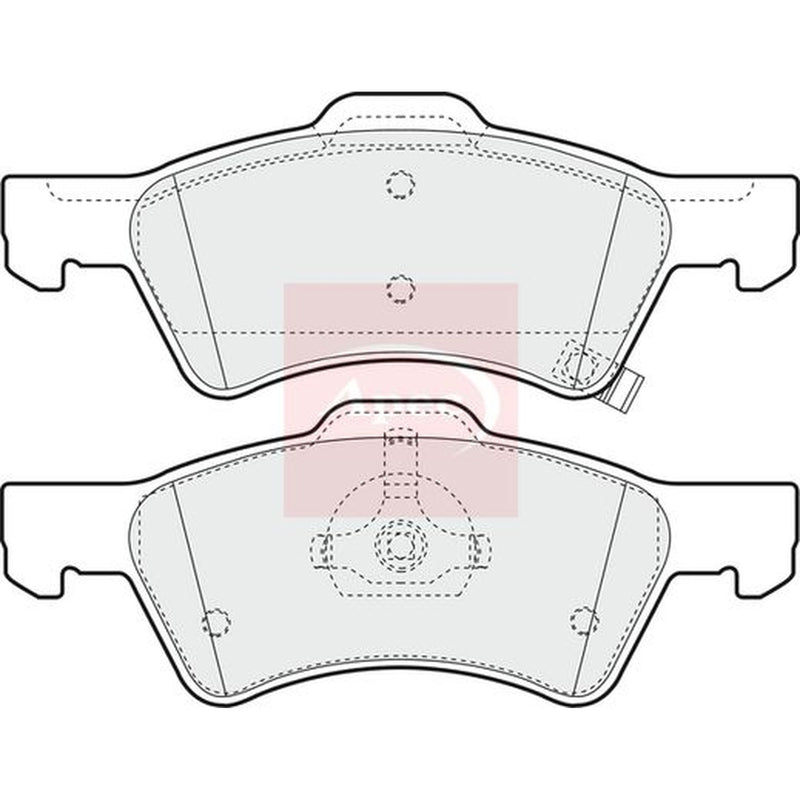 Apec Front Brake Pad Set fits Chrysler Voyager 2000-2008 2.4 2.5