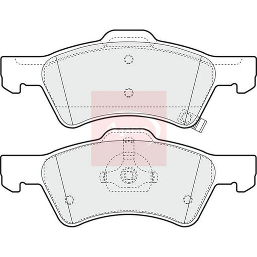 Apec Front Brake Pad Set fits Chrysler Voyager 2000-2008 2.4 2.5