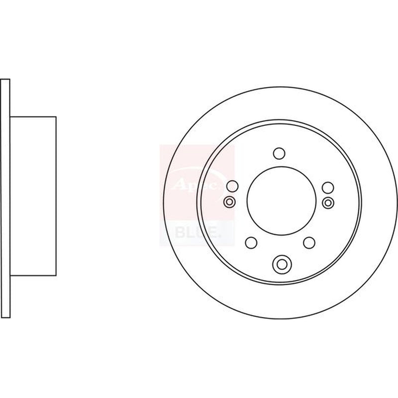 Apec 2 x Solid Brake Discs fits Kia Soul I 2009-2014 1.6