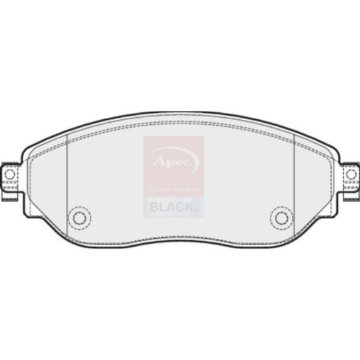 Apec Black Front Brake Pad Set fits Fiat Talento 2016 on 1.6