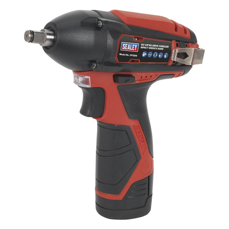 Sealey Cordless Impact Wrench 3/8"Sq Drive 80Nm 12V SV12 Series Body Only Sealey - Dynamic Drive