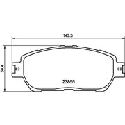 DON Front Brake Pad Set fits Toyota Alphard I 2003-2008 2.4 3.0
