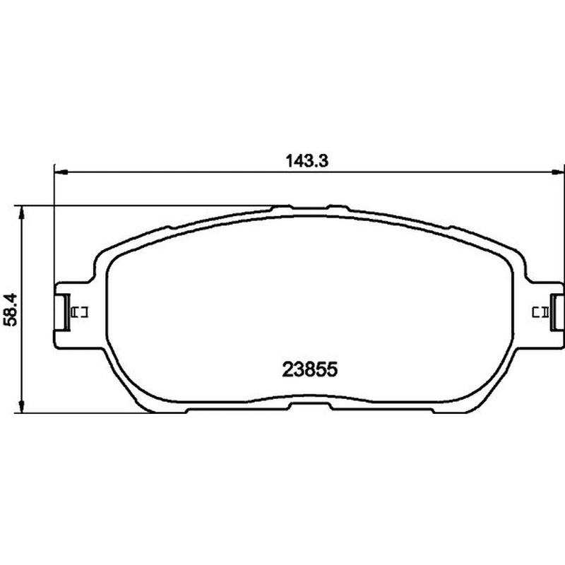 DON Front Brake Pad Set fits Toyota Alphard I 2003-2008 2.4 3.0