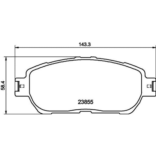 DON Front Brake Pad Set fits Toyota Alphard I 2003-2008 2.4 3.0