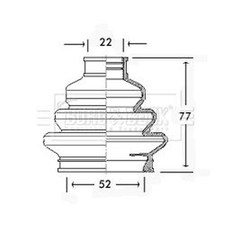 Borg & Beck Drive Shaft Bellow Kit transmission sided BCB2310