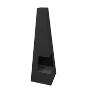 Dellonda Chiminea Wood Burner Heater for Outdoors W45cm x H150cm - Black Steel Dellonda  - Dynamic Drive