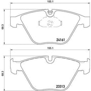 Brembo 4 x Front Brake Pad Set fits BMW 3 2004-2013