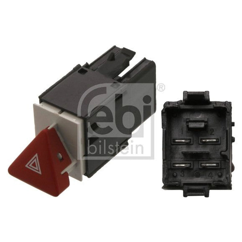 Febi Hazard Warning Light Switch 4 Connectors Plastic 38625