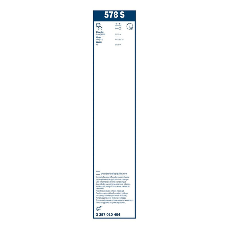 Bosch Twin Spoiler Wiper Blade Set 575mm + 360mm — 578S fits Chevrolet Spark