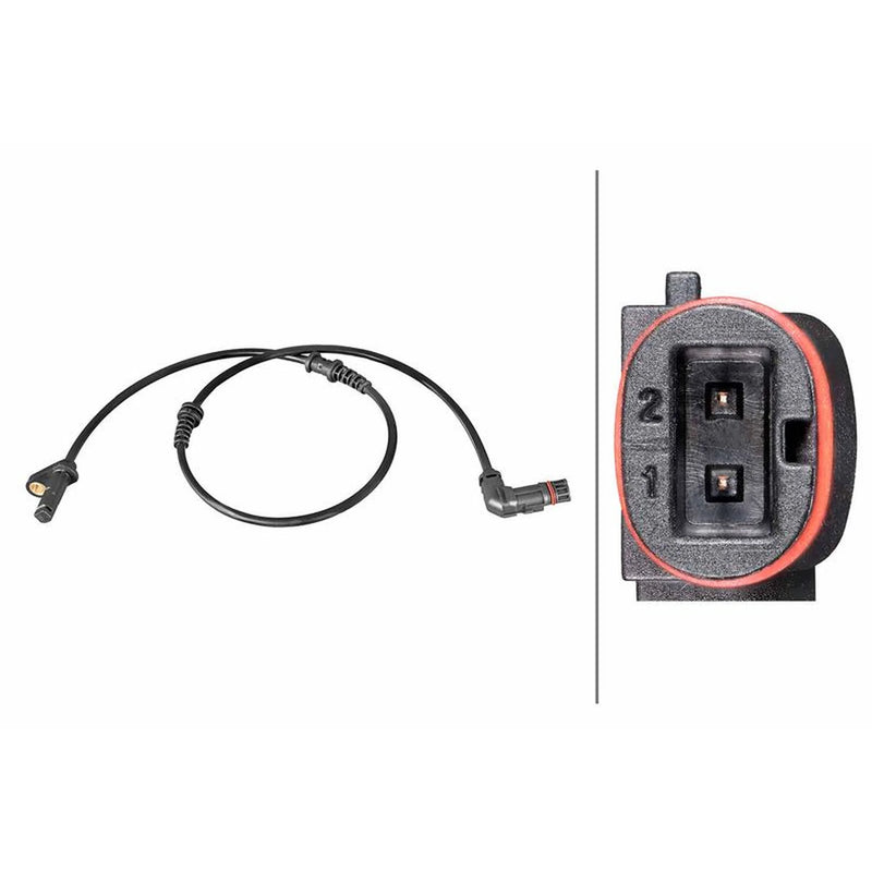 Hella ABS Wheel Speed Sensor Front fits Mercedes-Benz C-Class 2012 on 204.377