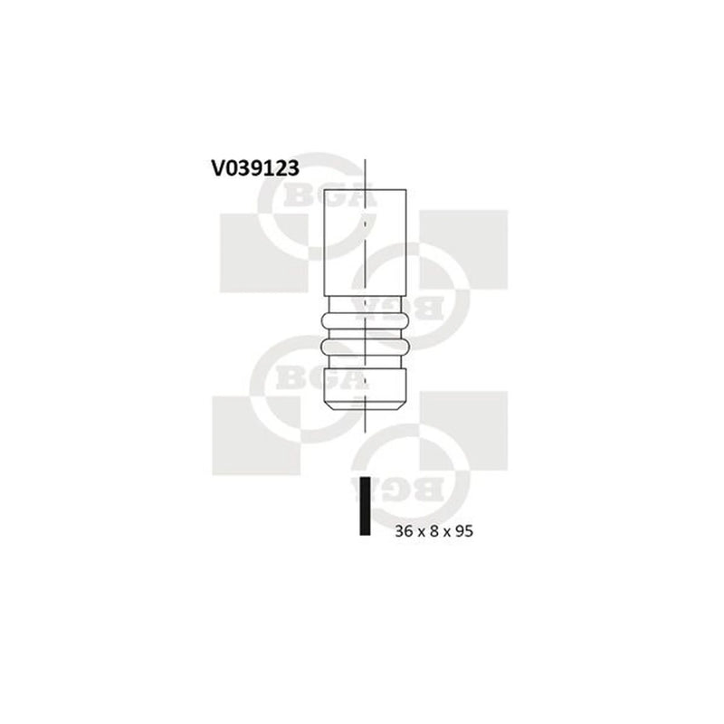 BGA Engine Intake Valve 36mm Head V039123