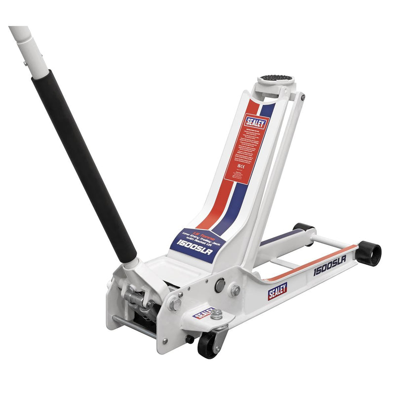 Sealey Low Profile Rocket Lift Trolley Jack 1.5 Tonne 1500SLR Sealey - Dynamic Drive