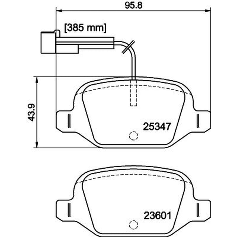 Mintex Front & Rear Pads fits Fiat 500X 2014-2020 1.0 1.3 1.4 1.6 2.0