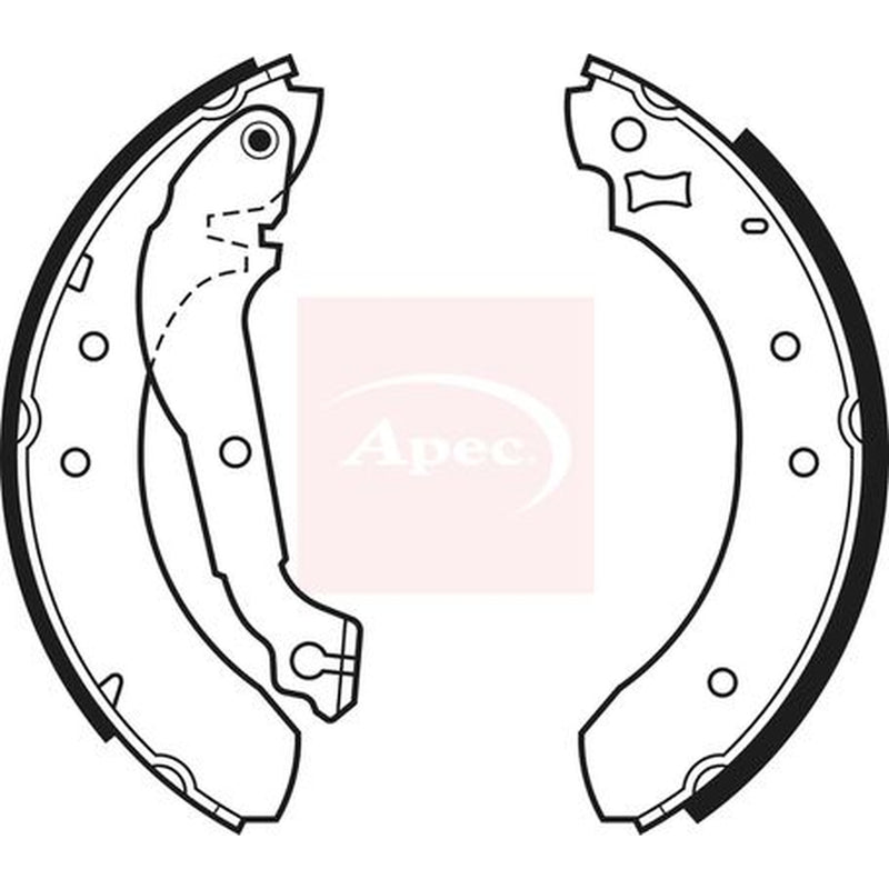 Apec Brake Shoe Set Axle Kit fits Ford Sierra I 1982-1986 1.8 2.0 2.3
