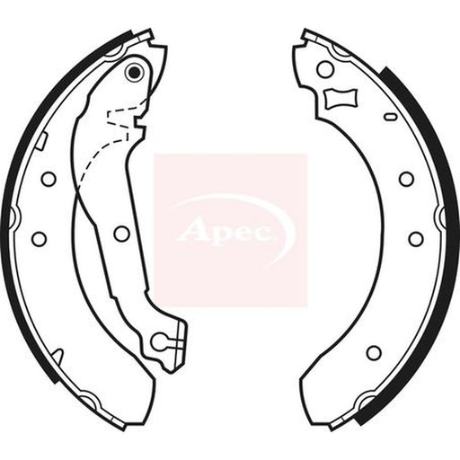 Apec Brake Shoe Set Axle Kit fits Ford Sierra I 1982-1986 1.8 2.0 2.3