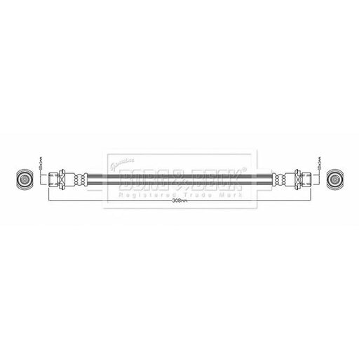 Borg & Beck Brake Hydraulic Hose Line inner BBH8148