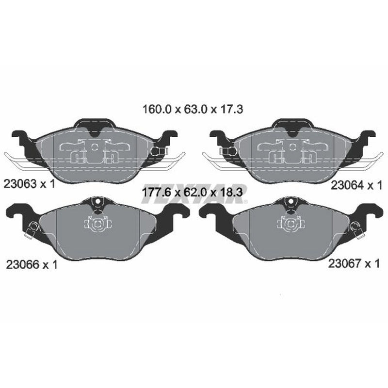 Textar Front Brake Pad Set 2306302