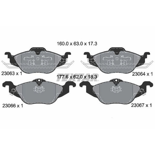 Textar Front Brake Pad Set 2306302