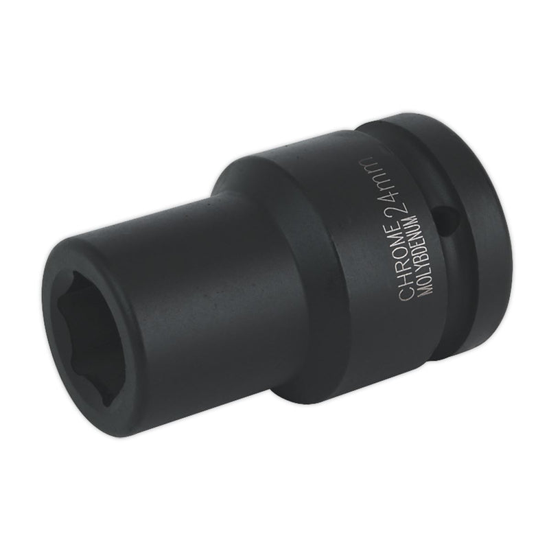 Sealey Impact Socket 24mm Deep 1"Sq Drive IS124D Sealey - Dynamic Drive