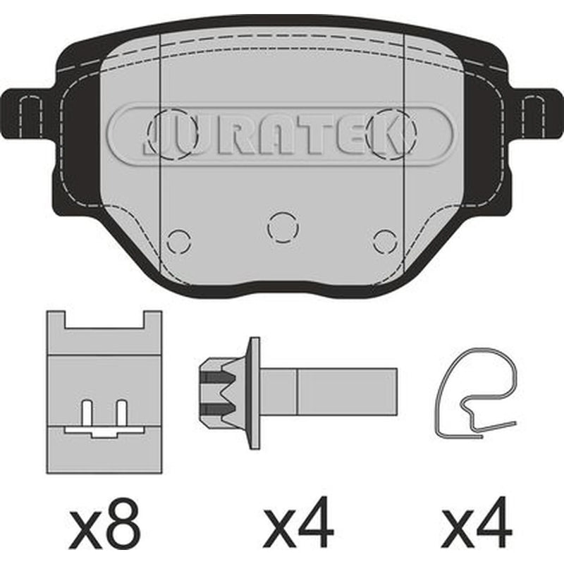 Juratek Rear Brake Pad Set fits Citroën C4 III 2020-2021 1.2 1.5