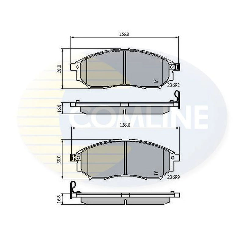Comline Front Brake Internally Vented Discs & Pads fits Infiniti G 2002-2006 3.5