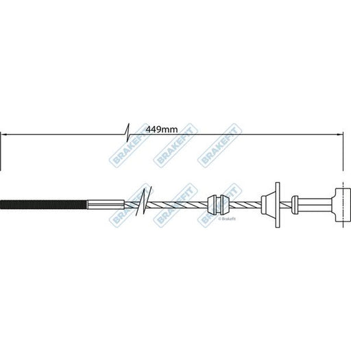 Apec Handbrake Cable Front fits Opel Combo Box Body/Mpv 2001 on 1.6 1.7