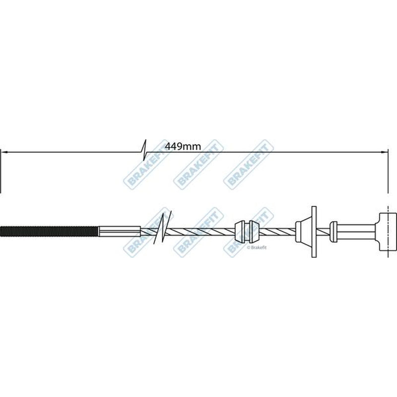 Apec Handbrake Cable Front fits Opel Combo Box Body/Mpv 2001 on 1.6 1.7