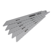 Draper Bi-metal Reciprocating Saw Blades for Metal, 150mm, 10tpi (Pack of 5) Draper - Dynamic Drive