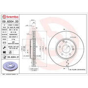 Brembo Front & Rear Brake Discs & Pads fits Mercedes-Benz E-Class 1997-2000