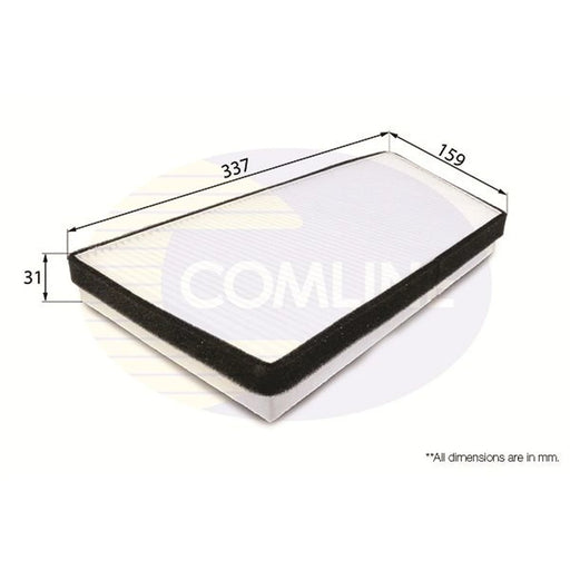 Comline Cabin Air Filter (Pollen Filter) fits Peugeot 206 1998-2012