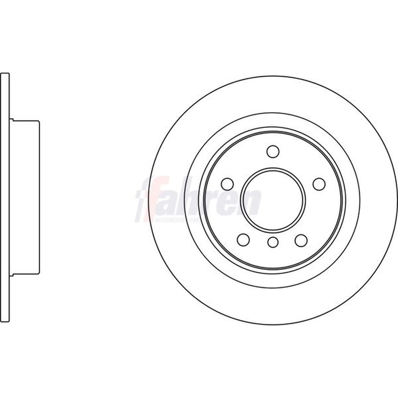 Fahren Rear Brake Solid Discs & Pads fits Mini Mini 2013-2020