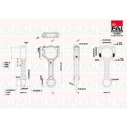 FAI Connecting Rod ID fits Mercedes-Benz C-Class 2014-2018 205.036 205.037