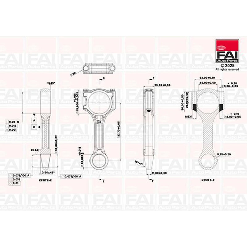 FAI Connecting Rod ID fits Mercedes-Benz C-Class 2014-2018 205.036 205.037