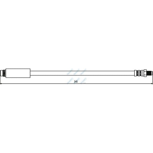 Apec Brake Hydraulic Hose Line Front fits Renault Trafic 1986-1989 2.0 2.1