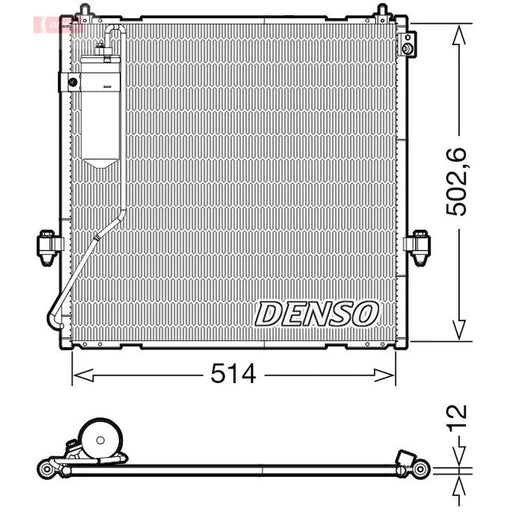 Denso Air Conditioning Condenser fits Mitsubishi Pajero Sport II 2008 on