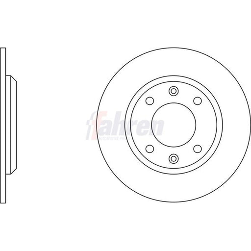 Fahren 2 x Solid Rear Brake Discs FBD6003-x2