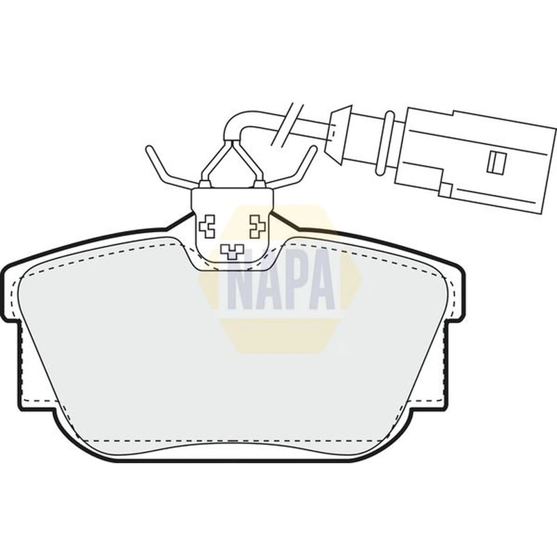 NAPA Rear Brake Pad Set fits Seat Alhambra 2000-2010 1.9