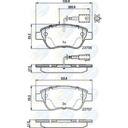 Comline Front Brake Discs & Pads fits Alfa Romeo Mito 2008-2018 0.9 1.4