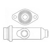 Bosch Brake Master Cylinder Hydraulic Assembly fits Peugeot 404 1962-1971 1.6