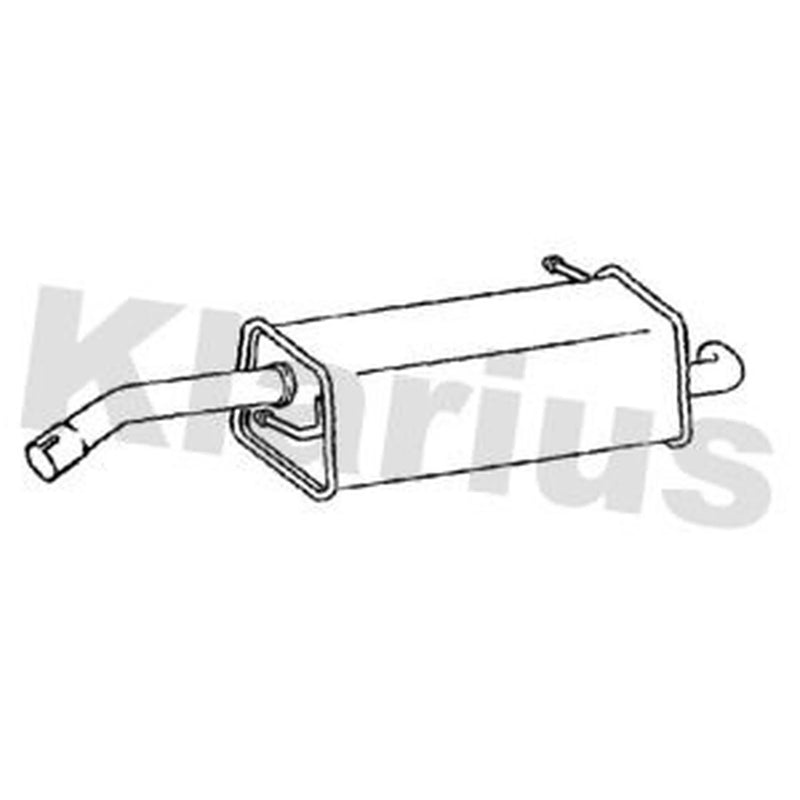 Klarius Box With Tail Pipe Rear fits Ford Ka+ III 2016-2020 1.2