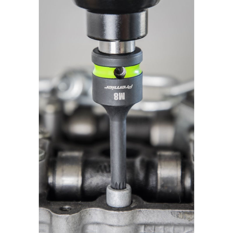 Sealey Premier Premier Spline Impact Socket Bit Set 1/2"Sq Drive 8pc AK56004 Sealey Premier - Dynamic Drive