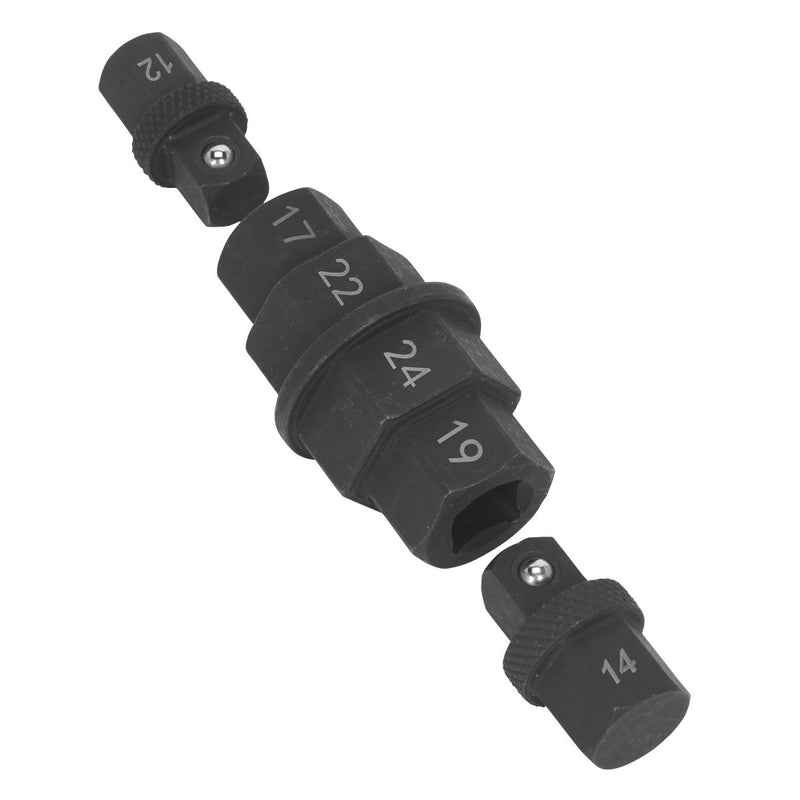 Sealey Motorcycle Spindle Tool 12, 14, 17, 19, 22 & 24mm MS008 Sealey  - Dynamic Drive