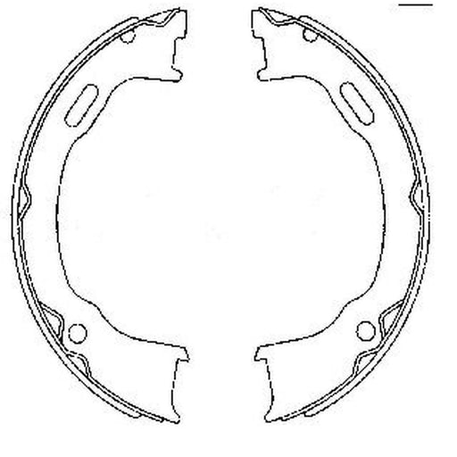 Mintex Parking Brake Shoe Set fits Jeep Cherokee 2001-2008 2.4 2.5 2.8 3.7